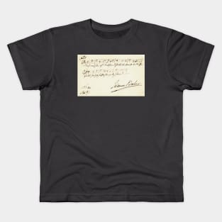 Brahms | Dedication with handwritten score by Johannes Brahms Kids T-Shirt